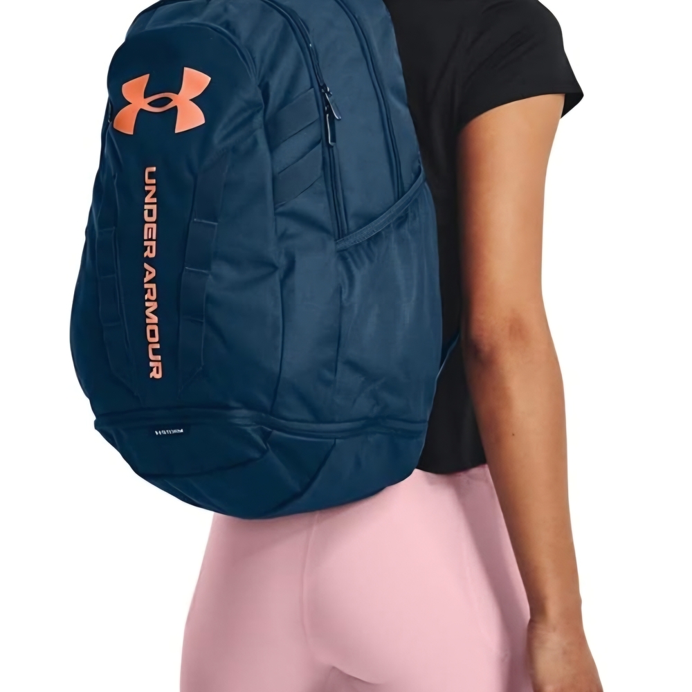 Under Armour Blue Backpack with Orange Logo